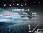 东风风神全新E70上市 补贴后售13.58万-15.98万元
