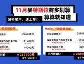 国补进入“末班车”，11月买特斯拉还能限时省2万！