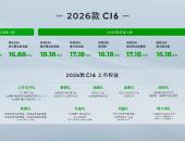 超70项升级 2026款零跑C16五座/六座双版上市